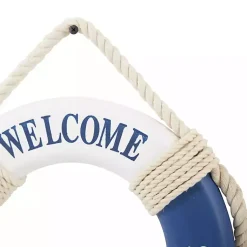 Kirklands Home Wall Plaques|Welcome Life Ring Wall Plaques, Set of 2