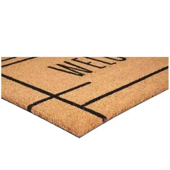 Kirklands Home Doormats|Welcome Natural Linear Doormat Brown