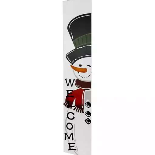 Hot Welcome Snowman Christmas Porch Board Outdoor Christmas Decorations