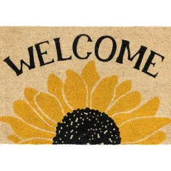 Kirklands Home Doormats|Welcome Sunflower Doormat