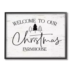 Discount Welcome to Our Christmas Farmhouse Wall Plaque Christmas Art & Wall Decor