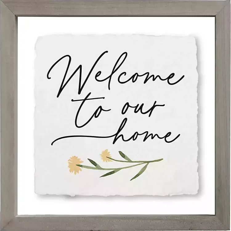 Kirklands Home Wall Quotes & Signs|Welcome to Our Home Framed Wall Plaque