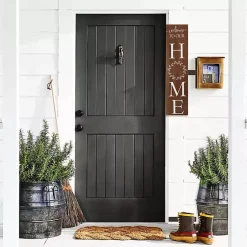 Kirklands Home Garden Decor|Welcome to Our Home Wreath Two-Sided Porch Board