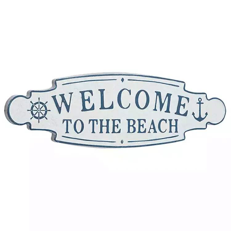 Kirklands Home Wall Quotes & Signs|Welcome To The Beach Metal Wall Plaque