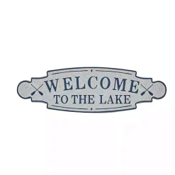 Kirklands Home Wall Quotes & Signs|Welcome To The Lake Metal Wall Plaque