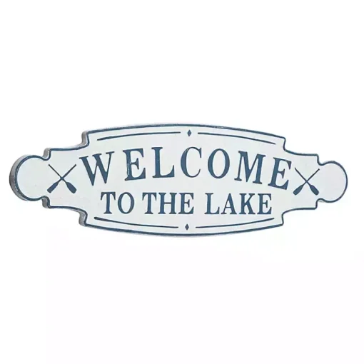 Kirklands Home Wall Quotes & Signs|Welcome To The Lake Metal Wall Plaque