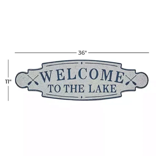 Kirklands Home Wall Quotes & Signs|Welcome To The Lake Metal Wall Plaque