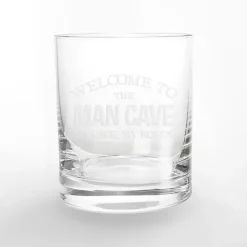 Kirklands Home Glassware & Drinkware|Welcome to the Man Cave Whiskey Glasses, Set of 2 Clear