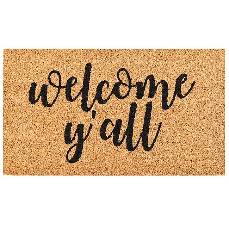 Kirklands Home Doormats|Welcome Y'all Coir Doormat