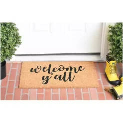 Kirklands Home Doormats|Welcome Y'all Coir Doormat