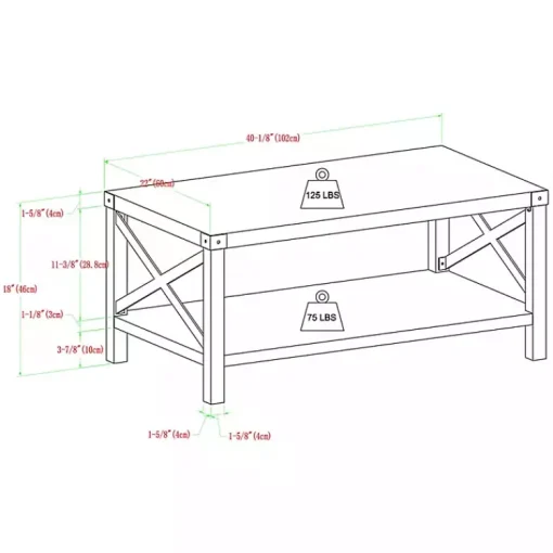 Kirklands Home Coffee Tables|Wenge Sable Gray X-Frame Coffee Table