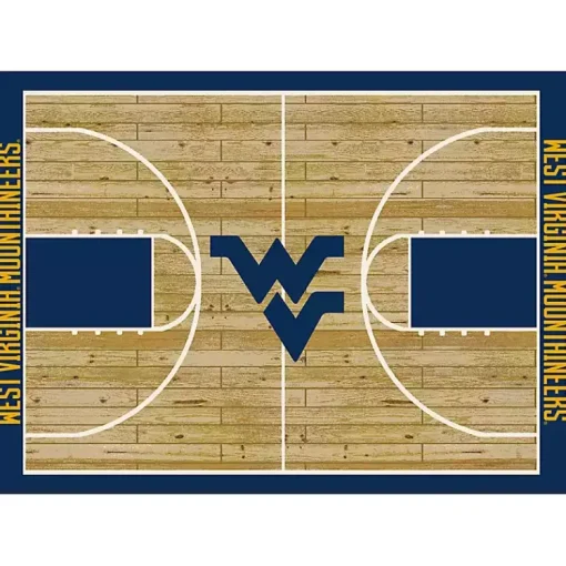 Kirklands Home Area Rugs|West Virginia University Courtside Area Rug, 4x6