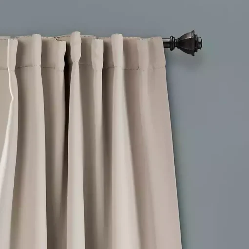 Kirklands Home Curtains & Drapes|Wheat Back Tab Blackout Curtain Panel Set, 84 in. Tan
