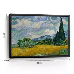 Kirklands Home Canvas Art|Wheat Field with Cypresses Canvas Print, 26x20 in.