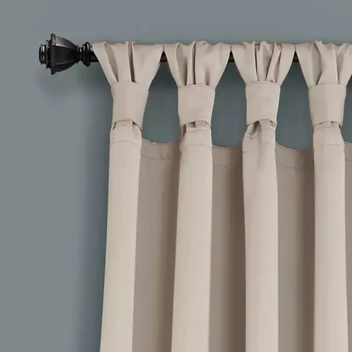 Kirklands Home Curtains & Drapes|Wheat Knotted Curtain Panel Set, 84 in. Tan