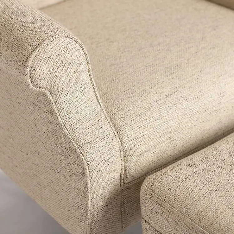 Kirklands Home Accent Chairs|Wheat Tufted Chair & Ottoman Set Tan