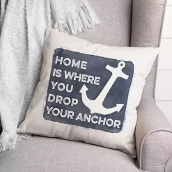 Kirklands Home Outdoor Cushions & Pillows|Where You Drop Your Anchor Outdoor Throw Pillow