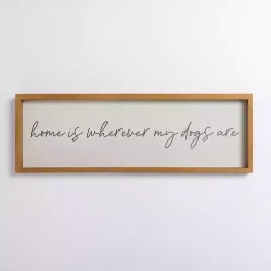 Kirklands Home Wall Quotes & Signs|Wherever My Dogs Are Wood Wall Plaque White