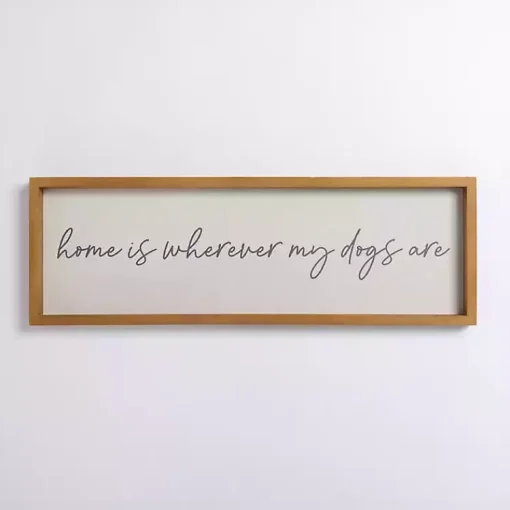 Kirklands Home Wall Quotes & Signs|Wherever My Dogs Are Wood Wall Plaque White