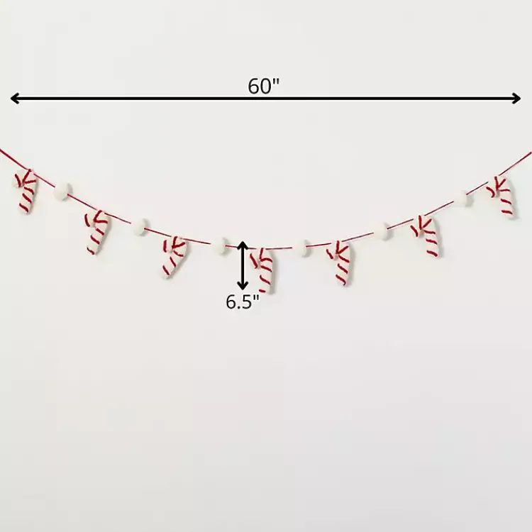 Discount Whimsical Candy Cane Garland Christmas Tree Decorations