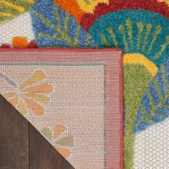 Kirklands Home Outdoor Rugs|Whimsical Flowers Outdoor Area Rug, 6x9 Multi