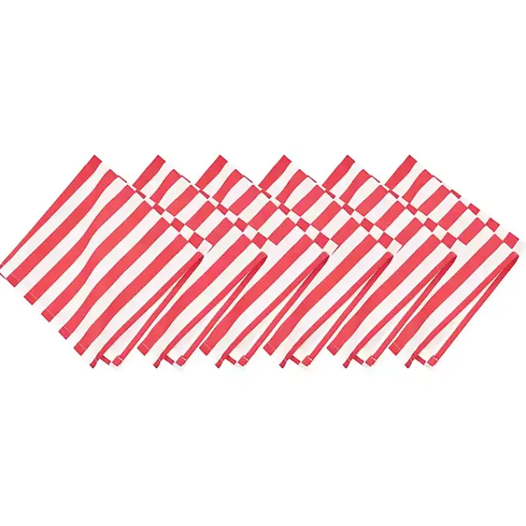 Kirklands Home Table Linens|Whimsical Watermelon Striped Napkins, Set of 6