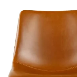 Kirklands Home Dining Chairs|Whiskey Faux Leather Scoop Dining Chairs, Set of 2 Brown