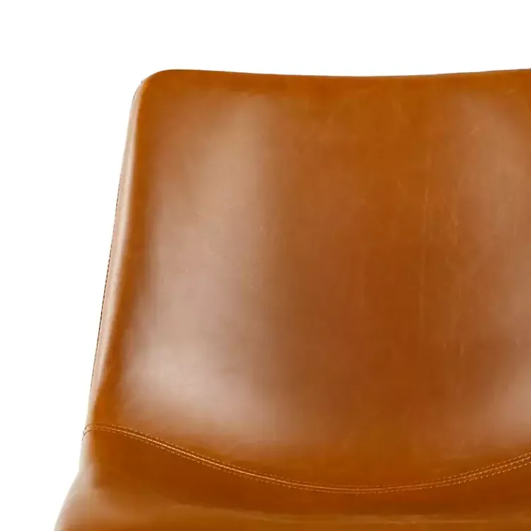 Kirklands Home Dining Chairs|Whiskey Faux Leather Scoop Dining Chairs, Set of 2 Brown