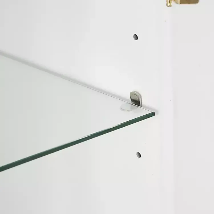 Kirklands Home Cabinets & Sideboards|& Gold Glass Door Storage Cabinet White