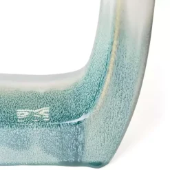 Best White & Turquoise Ceramic Cut-Out Vase, 14 in. Vases