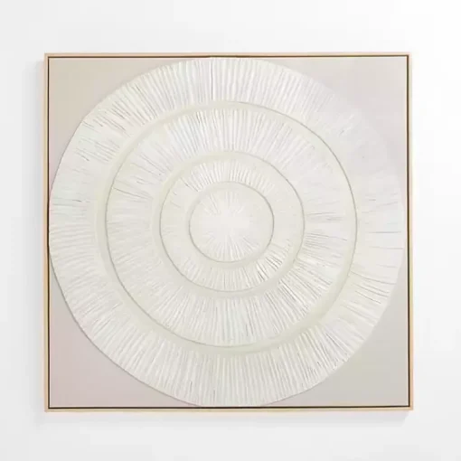 Kirklands Home Canvas Art|Abstract Swirl Framed Canvas Art Print White