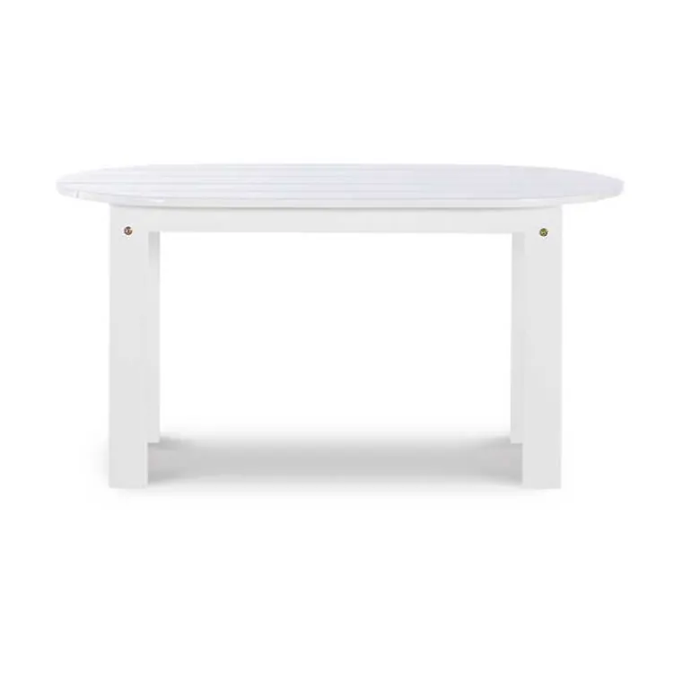 Kirklands Home Outdoor Tables|Acacia Wood Oval Adirondack Coffee Table White