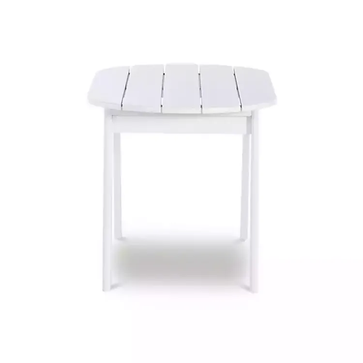 Kirklands Home Outdoor Tables|Acacia Wood Oval Adirondack Coffee Table White