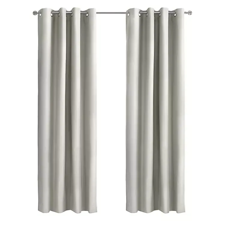 Kirklands Home Curtains & Drapes|Alpine Blackout Curtain Panel, 84 in. White
