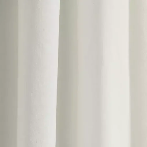 Kirklands Home Curtains & Drapes|White and Black Embroidered Curtain Panel, 84 in.