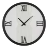 Kirklands Home Clocks|White and Black Modern Wall Clock