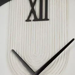 Kirklands Home Clocks|White and Black Modern Wall Clock