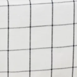 Kirklands Home Table Linens|White and Black Plaid Cotton Napkins, Set of 4