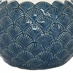 Hot White and Blue Coastal Ceramic Vase, 8 in. Vases