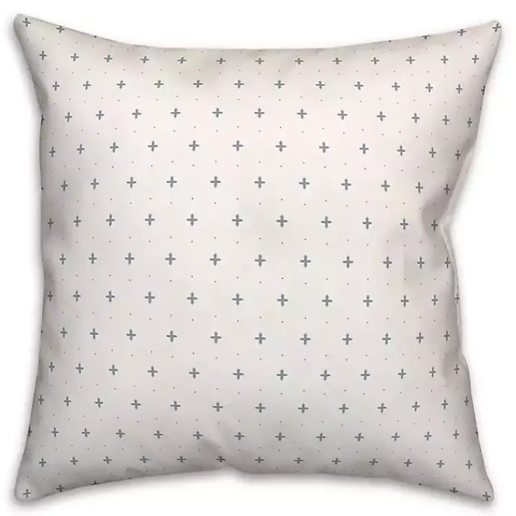 Kirklands Home Outdoor Cushions & Pillows|White and Blue French Country Outdoor Throw Pillow