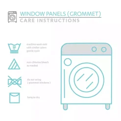 Kirklands Home Curtains & Drapes|White and Blue Grommet Curtain Panel Set, 84 in.