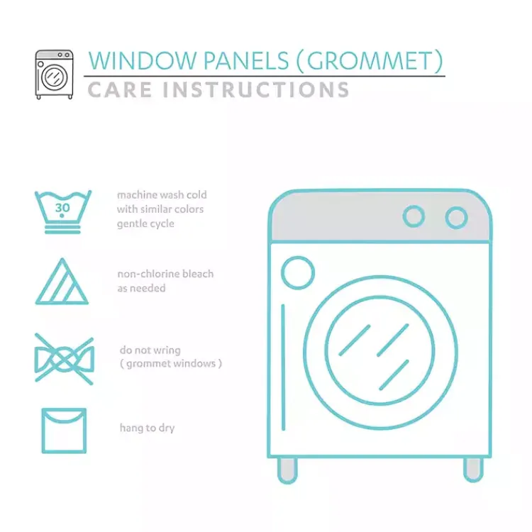 Kirklands Home Curtains & Drapes|White and Blue Grommet Curtain Panel Set, 84 in.