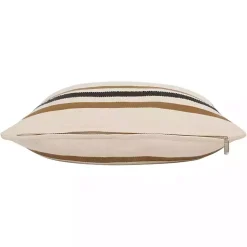 Hot White and Brown Striped Pillow Pillows