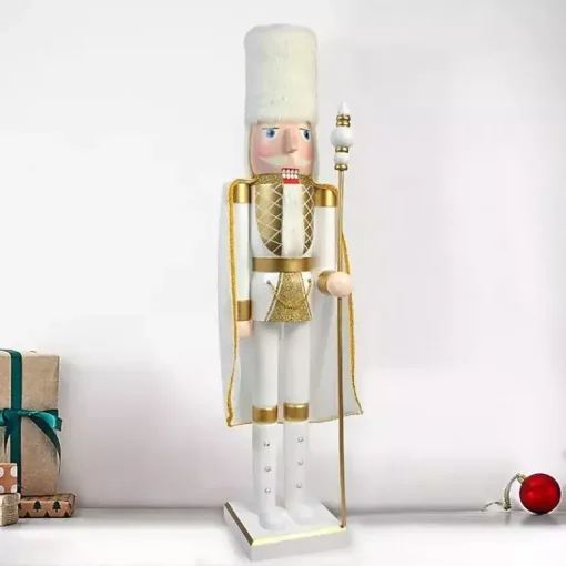 White and Gold King Nutcracker Christmas Decorations