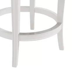 Kirklands Home Bar Stools & Counter Height Stools|White and Faux Leather Swivel Counter Stool Gray