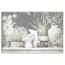 Kirklands Home Canvas Art|White and Gray Floral Assortment Canvas Art Print
