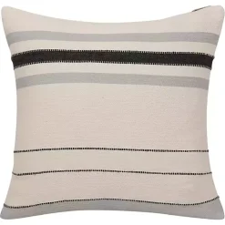 Hot White and Gray Striped Pillow Pillows