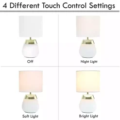 Kirklands Home Table Lamps|and Metallic Gold 4-Touch Table Lamp White