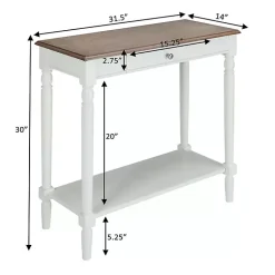 Kirklands Home Console Tables|and Natural Davis Console Table White