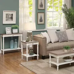 Kirklands Home Console Tables|and Natural Davis Console Table White